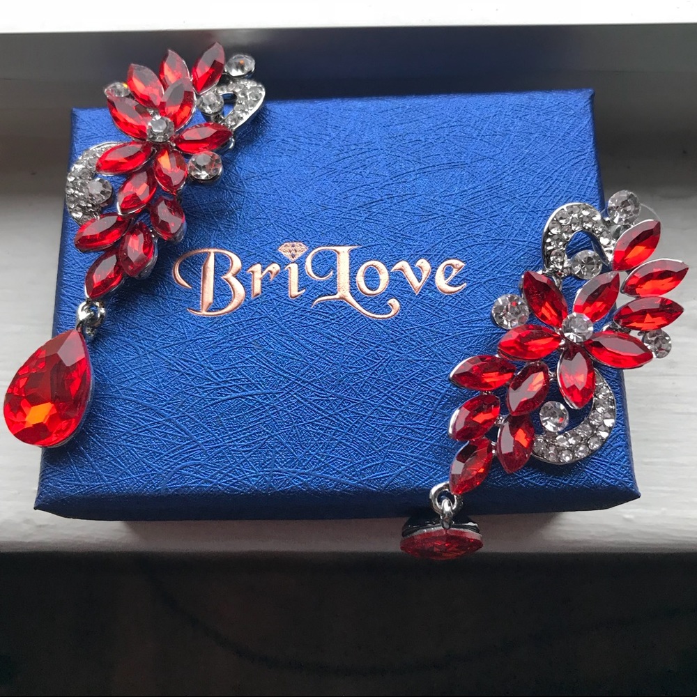 Brand New Red Statement Earrings